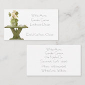 Rustic Potting Bench en Rozen voor tuinders Visitekaartje (Voorkant / Achterkant)