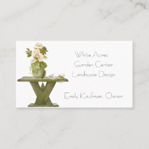Rustic Potting Bench en Rozen voor tuinders Visitekaartje