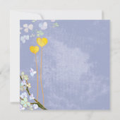 Rustic Powder Blue Wedding Jubileum Kaart (Achterkant)