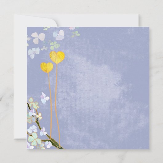 Rustic Powder Blue Wedding Jubileum Kaart (Achterkant)