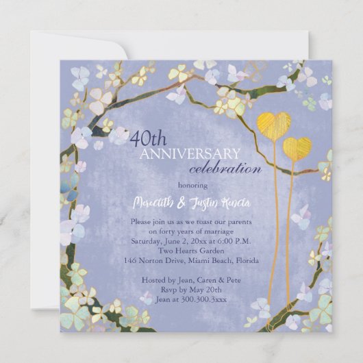 Rustic Powder Blue Wedding Jubileum Kaart (Voorkant)