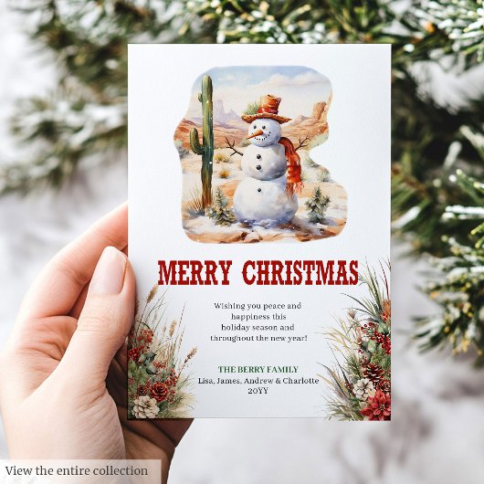 Rustic prairie Christmas greeting card download Feestdagenkaart