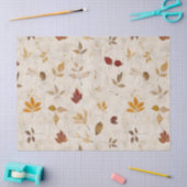 Rustic Pressed Leaves Pattern –Autumn Botanical 10 Tissuepapier (Craft)