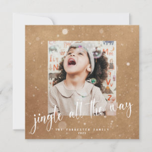 Rustic Pret Fun Jingle All The Way 2 Foto Vakantie Kaart