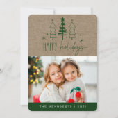 Rustic Prettige feestdagen Kaart voor kerstmis met (Voorkant)