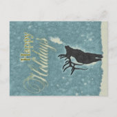 Rustic Prettige feestdagen rendierkerstkaart (Voorkant)