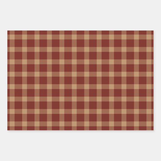 Rustic Primitive Country Homespun and Hearts Inpakpapier Vel (Voorkant 3)