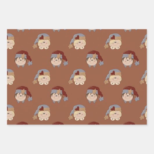 Rustic Primitive Country Homespun and Hearts Inpakpapier Vel (Voorkant 2)