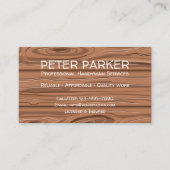 Rustic Professional Contractor Card with QR Code Visitekaartje (Voorkant)