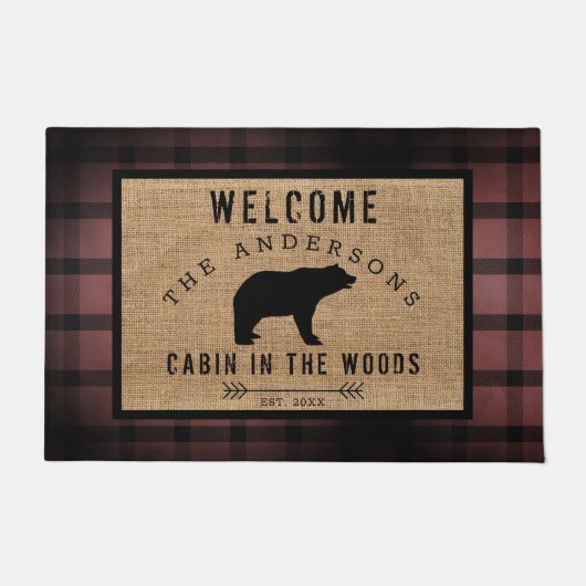 Rustic Pset Beer Welkomstcabine in de Bossen Deurmat (Voorkant)