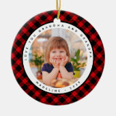 Rustic Pset Country Foto grootouders Ornament (Voorkant)