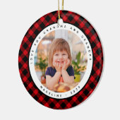 Rustic Pset Country Foto grootouders Ornament (Links)