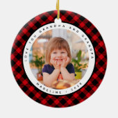 Rustic Pset Country Foto grootouders Ornament (Achterkant)