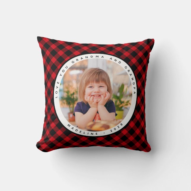 Rustic Pset Country Foto grootouders Pillow Kussen (Voorkant)