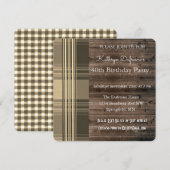 Rustic & Pset Elegance Birthday Party Uitnodiging (Voorkant / Achterkant)