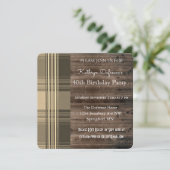 Rustic & Pset Elegance Birthday Party Uitnodiging (Staand voorkant)