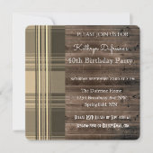 Rustic & Pset Elegance Birthday Party Uitnodiging (Voorkant)