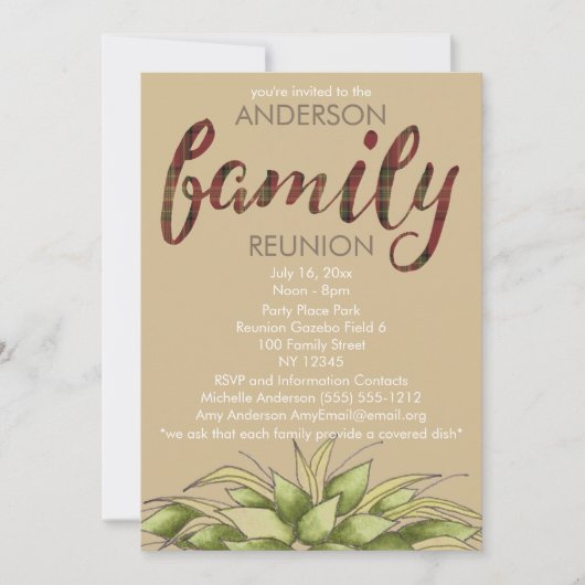 Rustic Pset en Leaf Country Reunion Kaart (Voorkant)