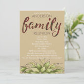 Rustic Pset en Leaf Country Reunion Kaart (Staand voorkant)
