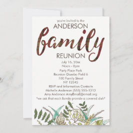 Rustic Pset en Leaf Country Reunion Kaart