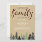 Rustic Pset en Pine Country Family Reunion Kaart (Voorkant)