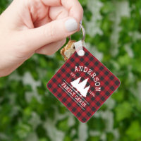 Rustic Pset Familienaam Cabin Square