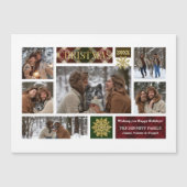 Rustic Pset & Gold Snowflakes Multi-Photo (Voorkant)