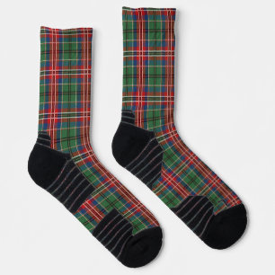 Rustic Pset Green en Red Gecontroleerd Tartan Sokken