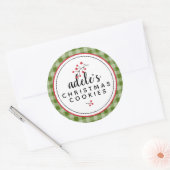 Rustic Pset Kerstmis op maat Ronde Sticker (Envelop)