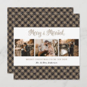 Rustic Pset Merry en Kaart met kerstmis (Voorkant / Achterkant)