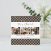 Rustic Pset Merry en Kaart met kerstmis (Staand voorkant)