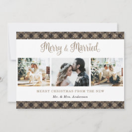 Rustic Pset Merry en Kaart met kerstmis