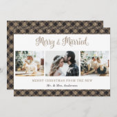 Rustic Pset Merry en Kaart met kerstmis (Voorkant / Achterkant)