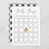 Rustic Pset Pumpkin Baby shower Bingo Kaart (Voorkant / Achterkant)