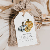 Rustic Pset Pumpkin Baby shower Cadeaulabel