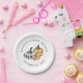 Rustic Pset Pumpkin Baby shower Papieren Bordje (Feest)