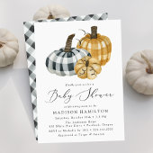 Rustic Pset Pumpkins Baby shower Kaart