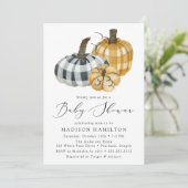 Rustic Pset Pumpkins Baby shower Kaart (Staand voorkant)
