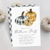 Rustic Pset Pumpkins Halloween Party Kaart