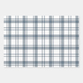 Rustic Pset Snowflakes en Holly in Country Blue Inpakpapier Vel (Voorkant)