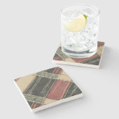 Rustic Pset Stenen Onderzetter (Zijkant)