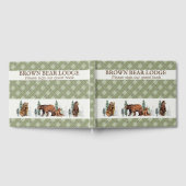 Rustic Pset Waterverf Woodland Beer Cabin Gastenboek (Volledig)