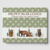 Rustic Pset Waterverf Woodland Beer Cabin Gastenboek (Achterkant)