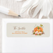 Rustic Pumpkin Adresetiketten Herfst herfst Neutra Etiket (Insitu)