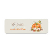 Rustic Pumpkin Adresetiketten Herfst herfst Neutra Etiket (Voorkant)