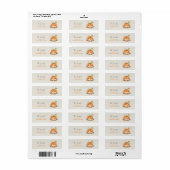 Rustic Pumpkin Adresetiketten Herfst herfst Neutra Etiket (Full Sheet)