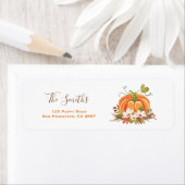 Rustic Pumpkin Adresetiketten Herfst herfst Neutra Etiket (Insitu)