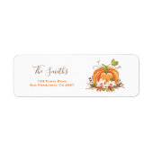 Rustic Pumpkin Adresetiketten Herfst herfst Neutra Etiket (Voorkant)