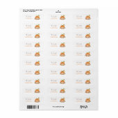 Rustic Pumpkin Adresetiketten Herfst herfst Neutra Etiket (Full Sheet)