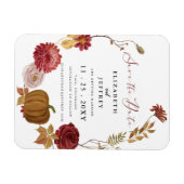 Rustic Pumpkin Autumn Herfst slaat de datum op Magneet (Horizontaal)